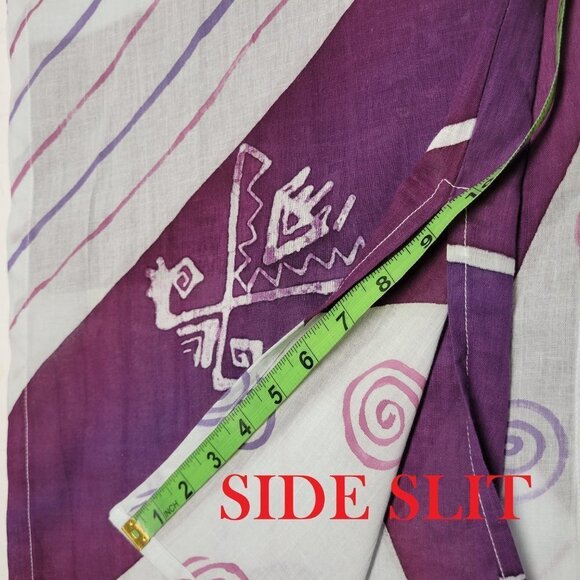 HANDPAINTED Batik Loose Fitting Sleeveless Cover Up Beach Top - One Size - NWOT - Picture 11 of 15